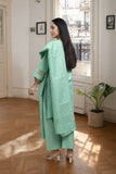 Premium 3-Piece Embroidered Cotton Suit – Soft Fabric with Boring Work | Naqshé