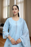 Premium 3-Piece Embroidered Cotton Suit – Soft Fabric with Boring Work | Naqshé