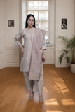 Premium 3-Piece Embroidered Cotton Suit – Soft Fabric with Boring Work | Naqshé