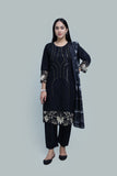 Premium 3-Piece Embroidered Cotton Suit – Soft Fabric with Boring Work | Naqshé