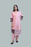 Premium 3-Piece Embroidered Cotton Suit – Soft Fabric with Boring Work | Naqshé