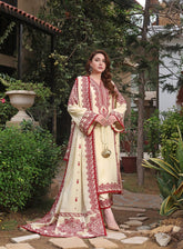 ASIM JOFA-3PC DHANAK ALEESHA EMBROIDERED SUIT