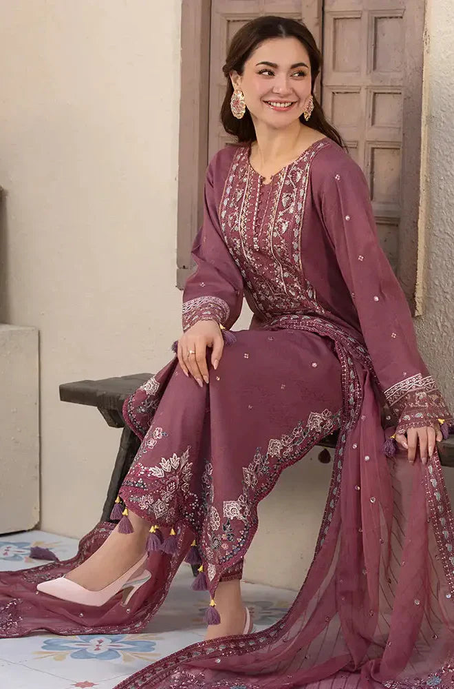 Berry Embroidered 3Pc