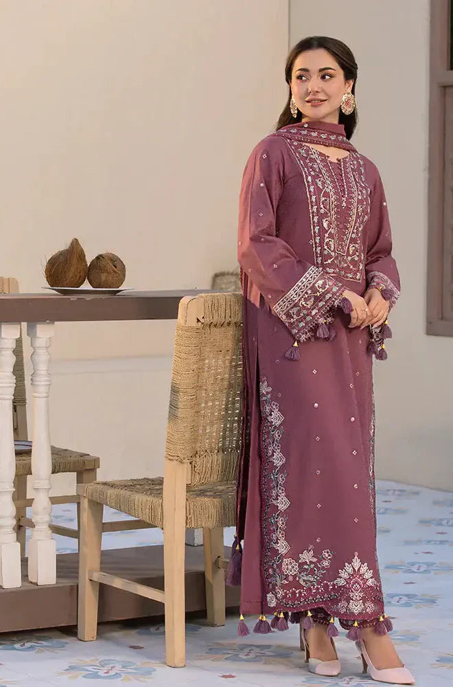 Berry Embroidered 3Pc