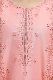 Premium 3-Piece Embroidered Cotton Suit – Soft Fabric with Boring Work | Naqshé
