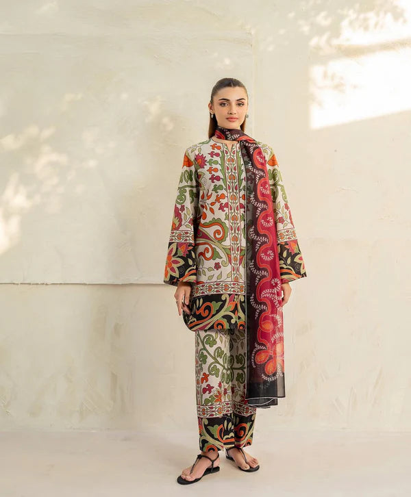 Zufraa Digital Printed Stitched 3Pc